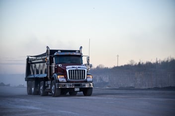 Truck driving at Tomlinson pit