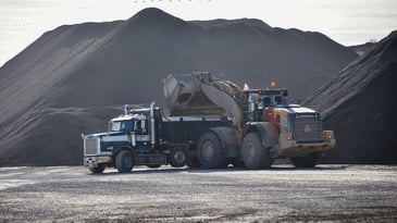 Truck being loaded at Tomlinson pit